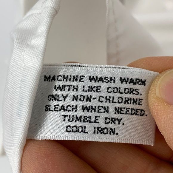 VTG Van Heusen Classic White Mens Shirt Button Dress Oxford 17.5 32/33 3628 - Picture 7 of 12